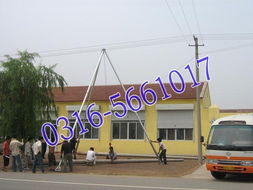 供应三脚架立杆机三脚抱杆穿孔器压接钳 霸州市康仙庄电力通信机具厂 机动绞磨,汽油绞磨,柴油绞磨机,立杆机双桃卡线器,万能卡线器,手扶拖拉机绞磨