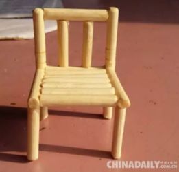 霸州一村民妙手生花，废弃一次性筷子变身精美工艺品